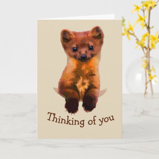 あなたのマツマーティンのおもしろいな野性生物の動物に考えること カード (黄色い花)