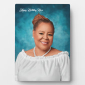 あなたのママのためのデジタルオイルペインティングギフトをパーソナライズ フォトプラーク (正面)