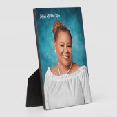 あなたのママのためのデジタルオイルペインティングギフトをパーソナライズ フォトプラーク (側面)