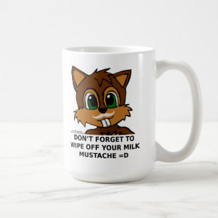 あなたのミルクの髭をふき取って下さい コーヒーマグカップ