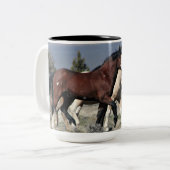 あなたのムスタングMUDのためのゼウスの15oz! ツートーンマグカップ (正面左)