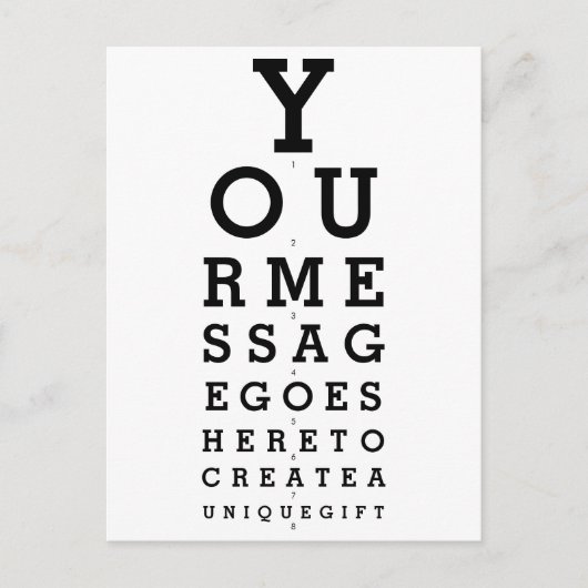 あなたのメッセージ眼科チャート ポストカード (正面)