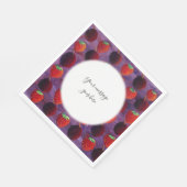 あなたのメッセージ イチゴとプラム 赤い果物 スタンダードランチョンナプキン (角)