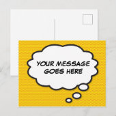 あなたのメッセージ・シンキバブル・ファン・レトロ・コミックブック 案内ポストカード (正面/裏面)