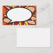 あなたのメッセージ スピーチ バブル ファン レトロ コミックブック エンクロージャーカード (正面/裏面)