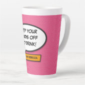 あなたのメッセージ スピーチ バブル ファン レトロ コミックブック カフェラテマグ (右アングル)