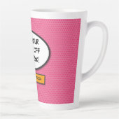 あなたのメッセージ スピーチ バブル ファン レトロ コミックブック カフェラテマグ (右)