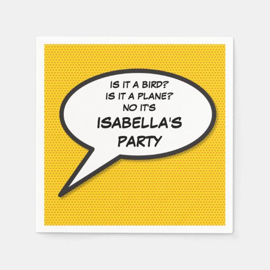 あなたのメッセージ スピーチ バブル ファン レトロ コミック ブック スタンダードカクテルナプキン (正面)