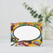 あなたのメッセージ スピーチ バブル ファン レトロ コミック ブック 案内ポストカード (スタンド正面)