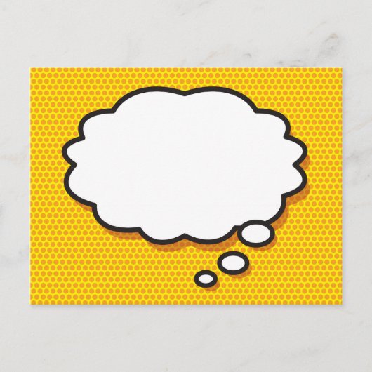 あなたのメッセージ・ソートバブル・ファン・レトロ・コミックブック 案内ポストカード (正面)