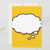 あなたのメッセージ・バブル・ファン・レトロ・コミックブック 招待状 (正面)