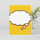 あなたのメッセージ・バブル・ファン・レトロ・コミックブック 招待状 (スタンド正面)