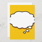 あなたのメッセージ・バブル・ファン・レトロ・コミックブック 招待状 (正面/裏面)