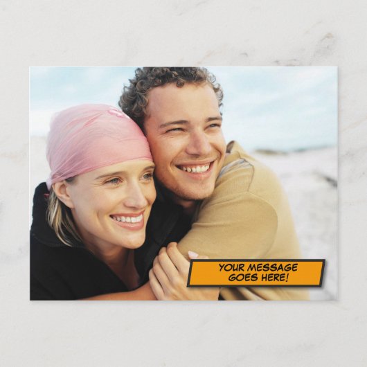 あなたのメッセージ フォト ファン レトロ コミックブック ポップアート ポストカード (正面)