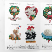 あなたのメッセージ 12日間のクリスマス トライフォルド ホリデー 三つ折りクリスマスカード (内部最初)