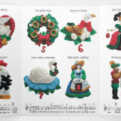 あなたのメッセージ 12日間のクリスマス トライフォルド ホリデー 三つ折りクリスマスカード (内部中)