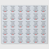 あなたのモチベーションが青い行ハート ラッピングペーパー (フラット)