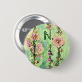 あなたのモノグラムで穏やかなマロー 缶バッジ (正面&裏面)