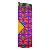 あなたのモノグラムと部族の炎 タンブラー (回転右)