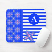 あなたのモノグラムのアートデコの花を追加レトロスタイル マウスパッド (マウス)