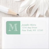 あなたのモノグラムジェドグリーン差出人住所ラベル ラベル (インサイチュ)