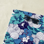 あなたのモノグラム|のファンキーな貝殻パターンを加えて下さい ビーチタオル (インサイチュ)