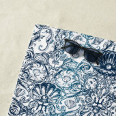 あなたのモノグラム|のヴィンテージの海兵隊員パターンを加えて下さい ビーチタオル (インサイチュ)