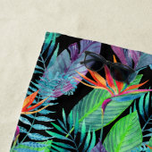 あなたのモノグラム|の水彩画の極楽鳥を加えて下さい ビーチタオル (インサイチュ)