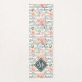 あなたのモノグラム|アリシアのバラのストライプパターンを加えて下さい ヨガマット (正面)