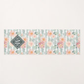 あなたのモノグラム|アリシアのバラのストライプパターンを加えて下さい ヨガマット (正面(横))