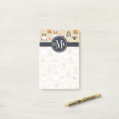 あなたのモノグラム |パピーとポーズ ポストイット (デスク上)