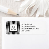 あなたのモノグラム、黒いシェブロン ラベル (インサイチュ)