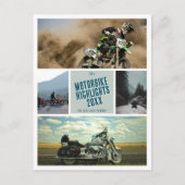 あなたのモータースポーツバイクもしくは自転車に乗る人写真はがき ポストカード (正面)