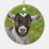 あなたのヤギの写真クリスマスリース セラミックオーナメント (裏面)
