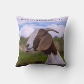 あなたのヤギの写真悔やみや弔慰Mehで私を持っていた クッション (裏面)