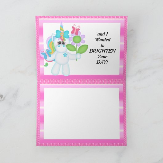 あなたのユニコーンの考えること挨拶状 カード (内部)