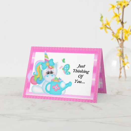 あなたのユニコーンの考えること挨拶状 カード (黄色い花)