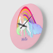 あなたのユニコーンを後を追って下さい ラージ壁時計 (傾斜)