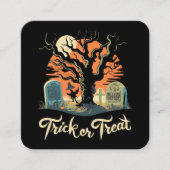あなたのユーモアの墓からハッピー・ハロウィン! スクエア名刺 (正面)