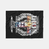 あなたのライオンをブランドンマーチ湖の外にイエスを賞賛しなさい フリースブランケット (正面(横))