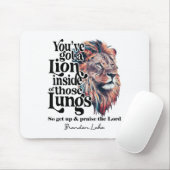 あなたのライオンをブランドンマーチ湖の外にイエスを賞賛しなさい マウスパッド (マウス)