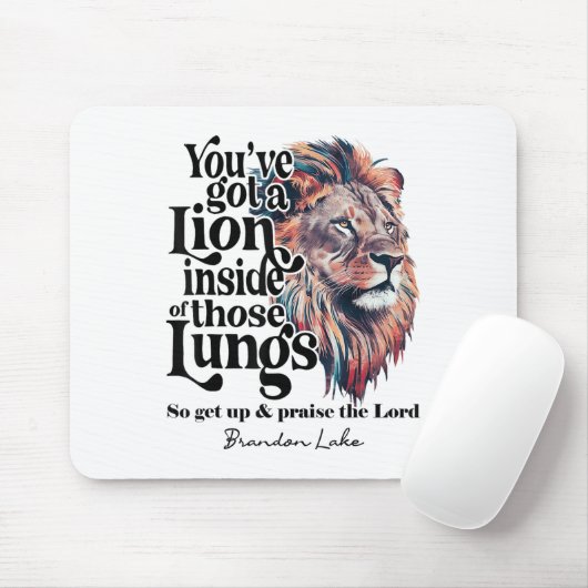 あなたのライオンをブランドンマーチ湖の外にイエスを賞賛しなさい マウスパッド (マウス)