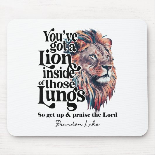 あなたのライオンをブランドンマーチ湖の外にイエスを賞賛しなさい マウスパッド (正面)