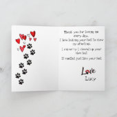 あなたのラブラドル・レトリーバー犬からの幸せな父の日 カード (内部)