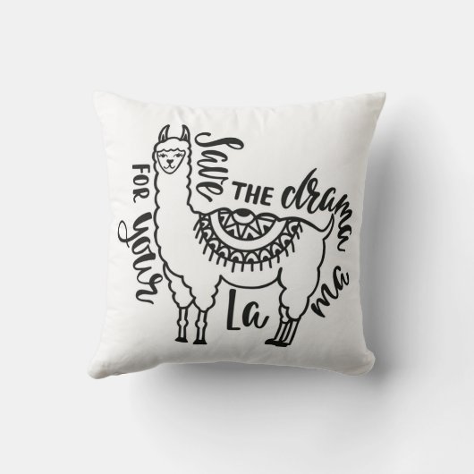 あなたのラマのための戯曲を救って下さい クッション (裏面)