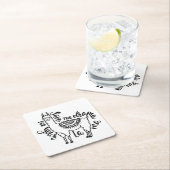 あなたのラマのための戯曲を救って下さい スクエアペーパーコースター (インサイチュ)