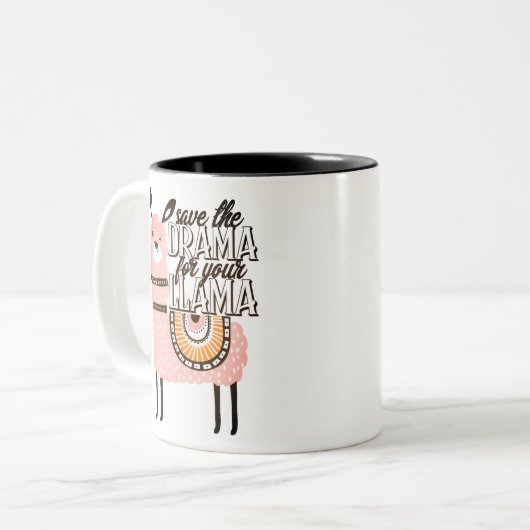 あなたのラマのための戯曲を救って下さい ツートーンマグカップ (正面左)