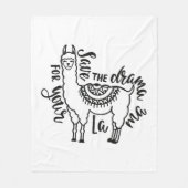 あなたのラマのための戯曲を救って下さい フリースブランケット (正面)
