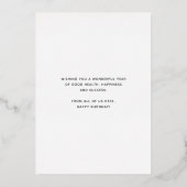 あなたのロゴおもしろい暖かいピンクのギフトボックスビジネス 箔招待状 (裏面)