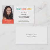 あなたのロゴおよび写真のheadshotのプロフェッショナルの会社 名刺 (正面/裏面)